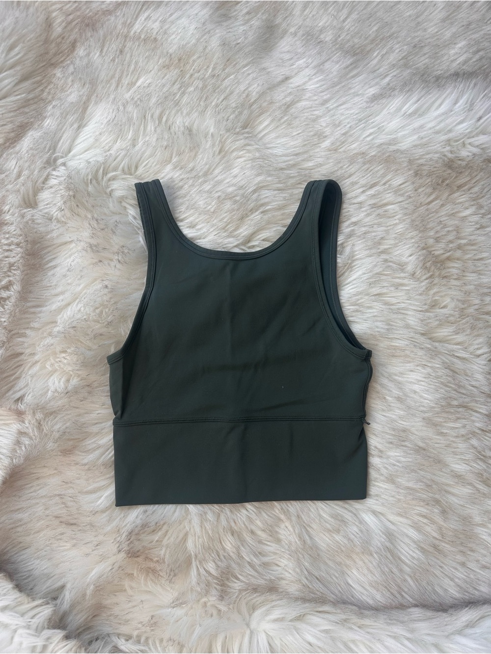 Dark Green Lululemon Crop Tank Top